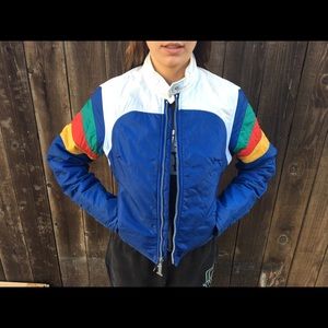 Vintage rainbow 1970s or 1980s ski jacket